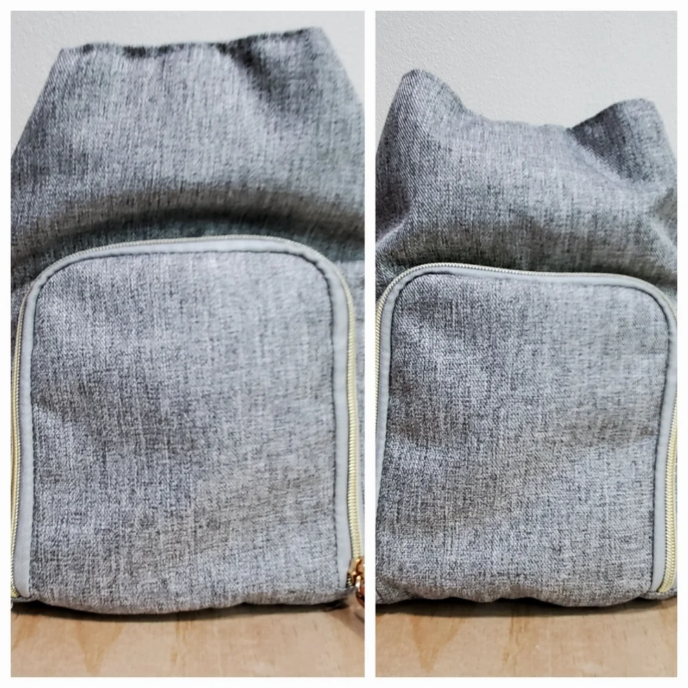 mommore Gray Breast Pump Diapaer Bag With Changing Mat